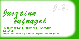 jusztina hufnagel business card